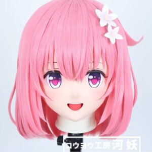C-422-1 Customize Full Head Resin Cartoon Cosplay Japanese Character Anime Role Play Crossdress Kigurumi Mask With Back Shell
