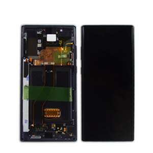 5Pcs New For Galaxy Note10 screen assembly with frame Note10+ LCD display assembly inside and outside screen