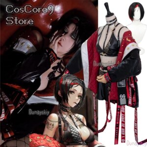 NIKKE The Goddess of Victory Crow Cosplay Costume Gothic Coat Wig Jewelry Accessory Sexy Layering Suit Anime Game Party Suit S-L