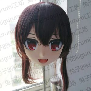 (KM177)Top Quality Handmade Female Resin Cosplay Japanese Role Play Megumin Kigurumi Mask Crossdresser Doll Transgender Mask
