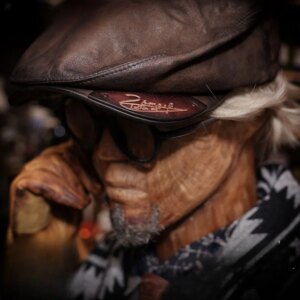 Cap made old vintage men’s leather hat female Beret forward cowboy