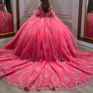 Luxury Mexican Women Wedding Party Dresses Beads Applique Lace Up Ball Gown Prom Occasion Quinceanera 15 16 Girl 2025 Customized