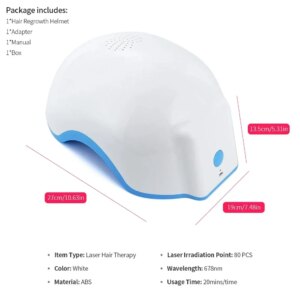 80 Laser Cap Hair Loss Growth Regrowth Treatment Therapy Alopecia Helmet Enhance Hair Follicle Blood Circulation Promote Hair