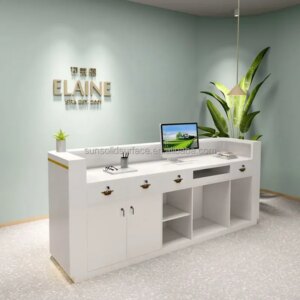 High quality Clothing Store Cashier Reception Desk Modern Boutique Retail Checkout Counters Office Front Counter Table