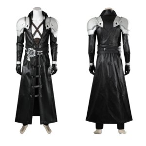 FF7 Remake Sephiroth Cosplay Costume Video Game Adult Costumes Black Outfit Custom Made Deluxe Edition Halloween Party Clothing