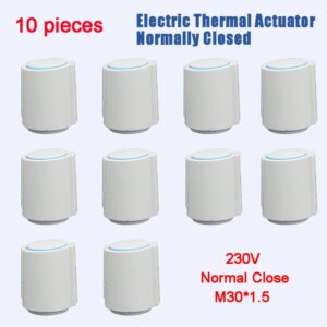 (10 pisces) Manifold 230V electric heating driver Thermoelectric drive motor normally open Closed floor heating actuator