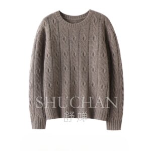 Pure Cashmere Women’s Hollow Out Round Neck Knitted Top 2024 Autumn and Winter Warm Blusa Inverno Feminina