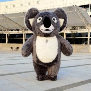 Koala Inflatable Costume Mascot Halloween For Cosplay Party Lovely Fancy Dress Plush Koala Customize For Adult Furry Suit