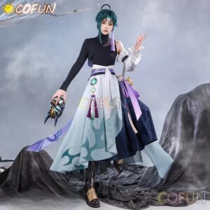 COFUN Xiao Daily Fashion Uniforms Cosplay Costume Game Genshin Impact Cosplay Anime Men Role-playing Clothing 2023 New