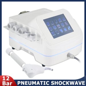Professional Shock Wave Body Relaxation Back Pain Relief Massager For ED Treatment 12Bar Pneumatic Shockwave Therapy Machine New