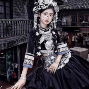 Miao New Clothing Ethnic Minority Miao’ S Tujia Girl Trip Shoot Suit Fashion Photography Popular