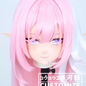 C-422-6 Customize Full Head Resin Cartoon Cosplay Japanese Character Anime Role Play Crossdress Kigurumi Mask With Back Shell