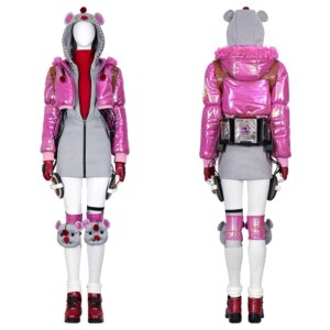 Apex Wattson Cosplay Costume Kupo Power Skin Cosplay Outfit Pink Coat with Accessories Full Set Outfit Halloween Carnival Outfit