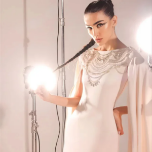 CustomizedClassic Modern Style Formal Evening High Collar A-line Beadings Bespoke Occasion  Prom Dresses