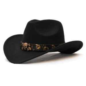 Vintage cowboy hat for men and women with large brim wide warm sunscreen top