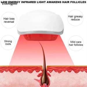 Promote Hair Regrowth Laser Helmet LED Lights Infrared Hair Growth Cap Anti Hair Loss Therapy Massage Machine