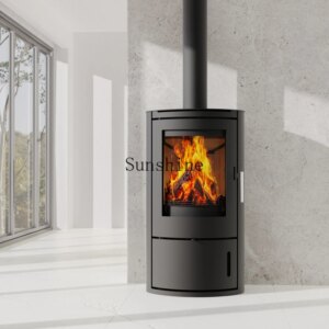 European style wood burning heating fireplace B & B villa firewood steel plate IMX6