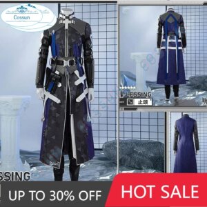 COSSUN [Customized] Arknights NEW OPERATOR LESSING Cosplay Costume Jacket Gorgeous Halloween Game Suit Men Long Jacket Coat Shir