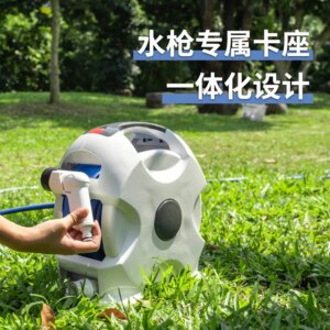 garden watering water pipe automatic recycling truck storage rack flower car wash artifact
