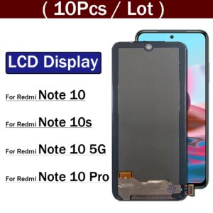 10Pcs, LCD Display For Redmi Note 10 Pro 4G 5G Note 10S M2101K7AI LCD Display Screen Digitizer For Redmi Note 10 Pro
