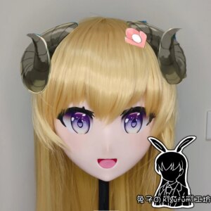 (RB1011)Full Head Female Resin Cosplay Japanese Role Play Kigurumi Mask Crossdresser Doll Transgender Mask