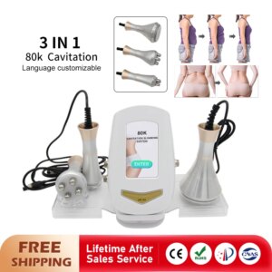 3 in 1 80k Cavitation Machine For Weight Loss Plastic Massage Relaxation Resistance To Wrinkles And Firming Skin Home Massager
