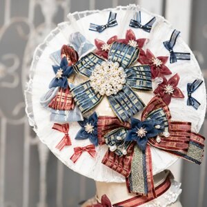 Three-Dimensional Embroidery Yarn Patchwork Dress Top Hat