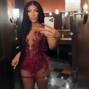 Black Girls Sexy Sheer Short Prom Dresses 2025 Sparkly Sequin Feathers Women Red Mini Birthday Party Cocktail Gowns Customized