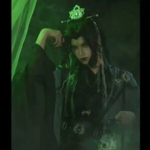 2025 new TGCF Role Play Outfit Evil Industry Blue Water Tian Guan Ci Fu Qiron Clothing Qi Rong COS Green Prince Costume