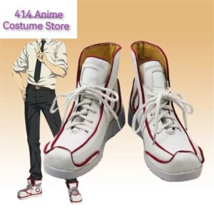 Denji Cosplay Shoes Anime Chainsaw Man Cos white Boots Comic Denji Cosplay Costume Prop Shoes for Con Halloween Party