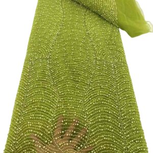 2025Latest Best Quality Delicate Soft Eligant Luxurious Beaded tube Mesh Lace Fabric For Wedding Evening Dresses U_GE2378