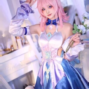 New Sanyueqi Cosplay Costume Game Honkai: Star Rail Doujin March 7th Cos Dress Women Elegant Dresses Clothes Full Set In Stock