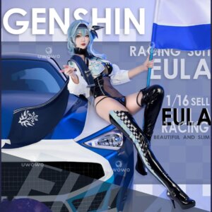 Genshin Impact Eula Lawrence Racing Suits Women Cosplay Costume Cos Game Anime Party Uniform Hallowen Play Role Clothes Clothing