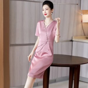 Yourqipao Chinese Mother Dresses Wedding Guest Cheongsam Party Gowns Bridal Cocktail Qipao Skirt Long Hanfu Dress for Women