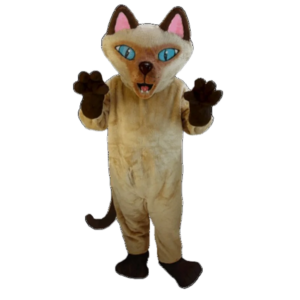 Custom Made Siamese Cat Mascot Costume Cartoon Character Adult Size Theme Carnival Party Cosply Mascotte Outfit Suit SW978