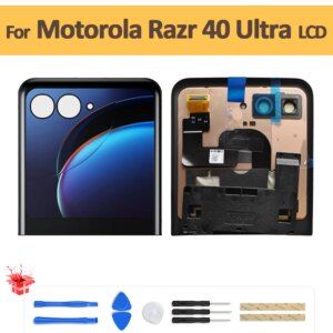 3.6″ Original Second External LCD For Motorola Razr 40 Ultra LCD Display Touch Screen Digitizer Assembly For Moto Razr4 XT2321-3
