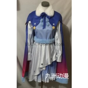 Anime Hololive EN Gawr Gura Cosplay Costume Unisex Size Gura Shark Formal Dress Skirt Outfit And Tail Wig Props