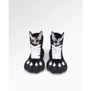 Martin Boots For Women New Winter Edition With Plush Leather Boots Increased Height Thick Sole Ugly And Cute Big Round Shoes