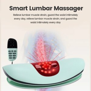 Electric Hot Compress Waist Massager Waist Plate Intelligent Infrared Vibration Inflatable Pinch Lumbar Back Massager Back Pain