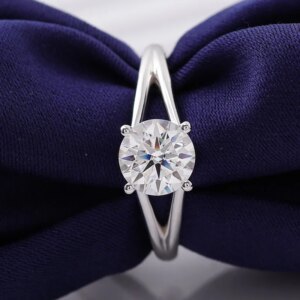 Provence Custom solid 18K white gold ring round lab grown diamond engagement rings for women Classic Solitaire wedding band Gift