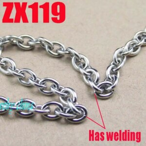 sale for meters Stainless steel chains 3mm Interface welding annulus chain fashion jewelry parts ZX119