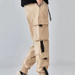 American style retro high street work pants, men’s straight leg wide leg casual pants