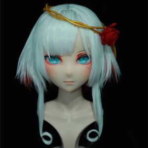 (NFD081)Customize Full Head With Lock Pretty Female/Girl Japanese Animego Character Kig Cosplay Kigurumi Mask Crossdress Doll