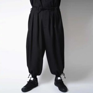 YOJI OOAK Japanese original dark design sense harem pants men’s drawstring ankle pants loose fit