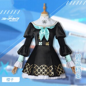 COS-HoHo Blue Archive Utazumi Sakurako Game Suit Lovely Dress Uniform Cosplay Costume Halloween Carnival Party Role Play Outfit