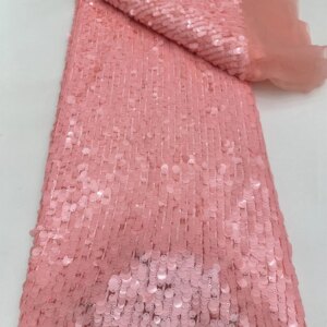 African Mesh French Sequins Lace Fabric Embroidered Nigerian Tulle Fabrics 2024 High Quality Lace Sewing Party Dresses 5 Yards