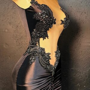 Sheer See Through Short Prom Dresses Black Girls Birthday Party Dresses Beaded African Cocktail Dresses Homecoming Customized