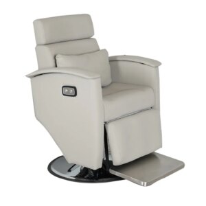 High-end luxury design High-end electric barber chair can automatically rotate and back with 2 motors CE