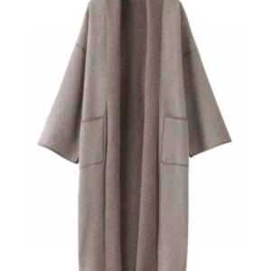 King bomb! More than luxurious! Heavyweight thick cashmere cardigan for women, mid-to-long length for autumn and winter, loose c