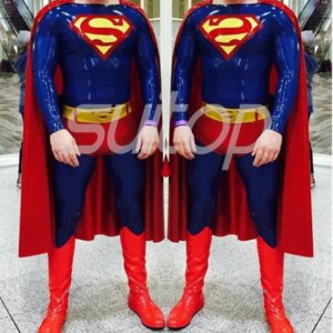 New Arrival Men’s Latex suit tights (catsuit +cape+shorts)